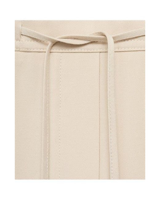 Mango Natural Flowy Drawstring Pants
