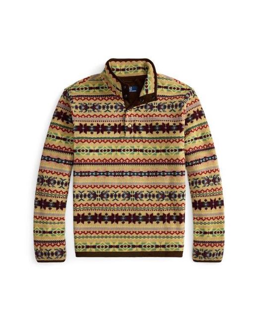Polo Ralph Lauren Gray Fair Isle Fleece Pullover for men