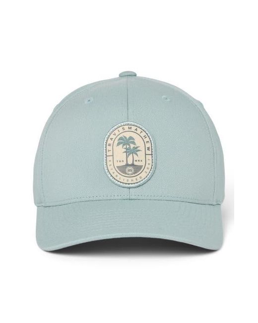 Travis Mathew Blue Charted Snapback Baseball Cap for men