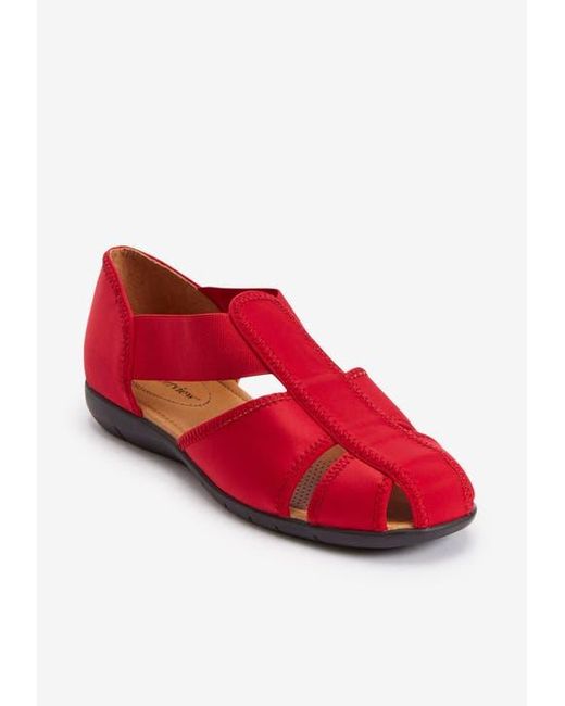 Comfortview Red The Cheryl Stretch Neoprene Flat