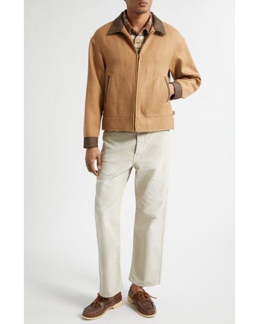 Visvim Brown Strato Linen & Wool Jacket for men