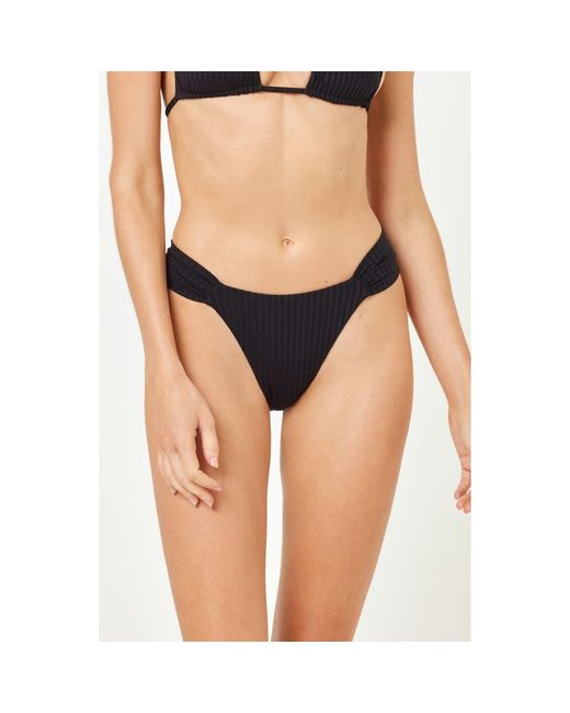 LSPACE Black Dolce Bitsy Bikini Bottoms