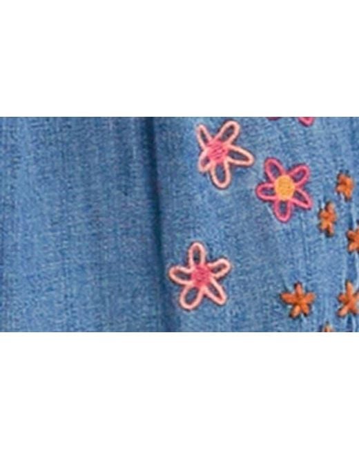 BILLY T Blue Full Bloom Overalls