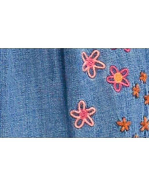 BILLY T Blue Full Bloom Overalls