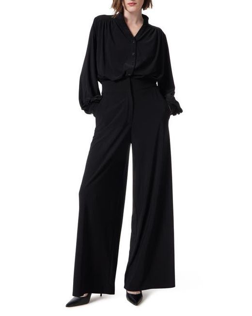 DO by Dee Ocleppo Black Long Sleeve Stretch Jersey Jumpsuit