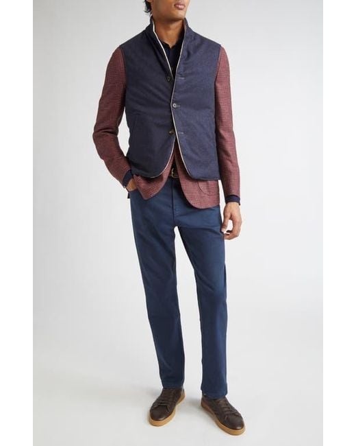 Eleventy Blue Reversible Technical Vest for men