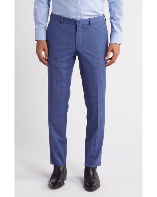 Ted Baker Blue Roger Extra Slim Fit Deco Plaid Wool Suit for men