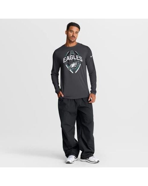 Nike Blue Philadelphia Eagles Primetime Legend Icon Performance Long Sleeve T-Shirt for men