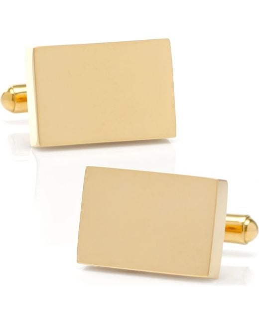 Cufflinks Inc. White Engravable Stainless Steel Cuff Links for men