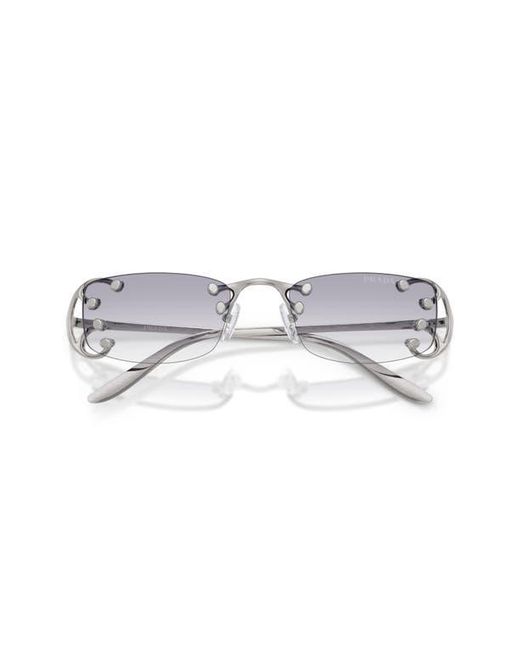Prada Multicolor 52Mm Gradient Rectangular Sunglasses