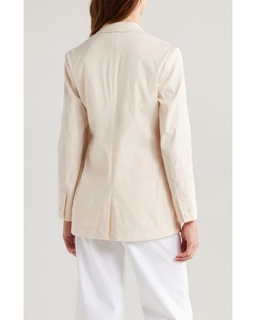 Rag & Bone Natural Emile Double Breasted Linen Blend Blazer