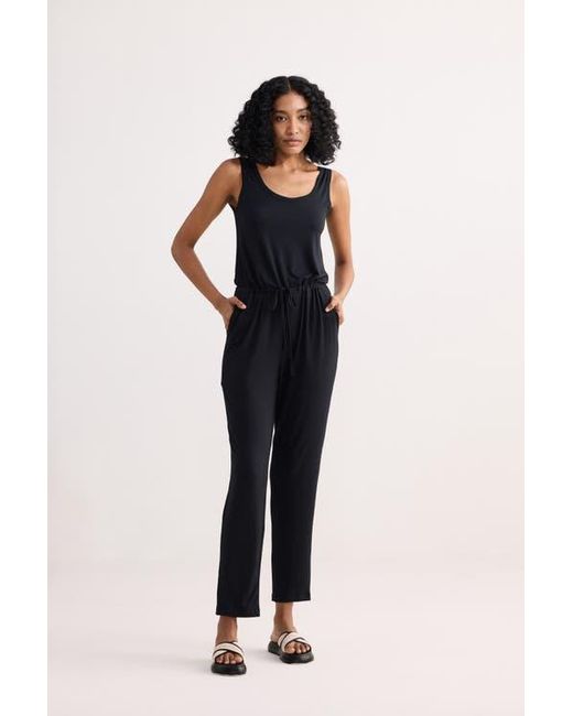 REISTOR Blue Relaxed Drawstring Jumpsuit