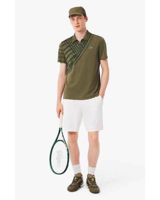 Lacoste Green Half Zip Polo for men