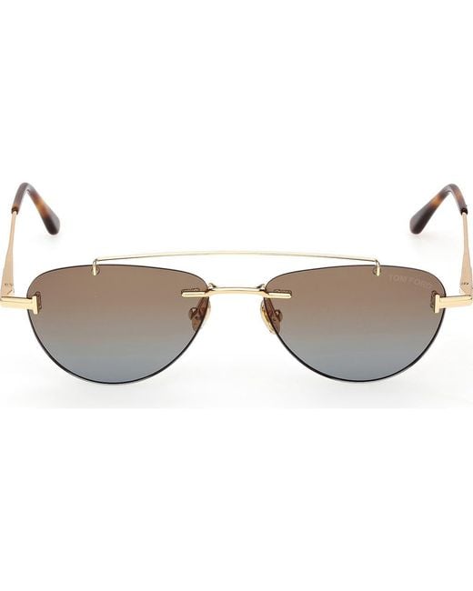 Tom Ford Gray Astor 55Mm Gradient Pilot Sunglasses