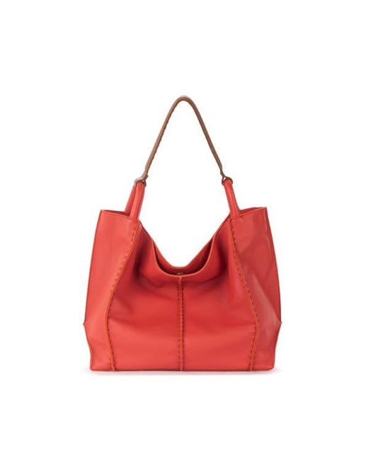 The Sak Red Los Feliz Large Tote Bag