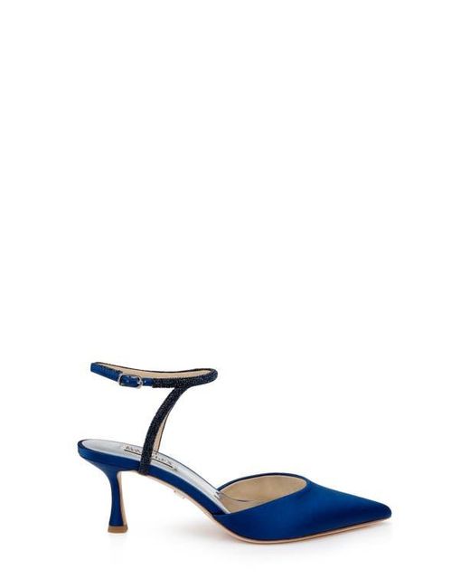Badgley Mischka Blue Autumn Pointed Toe Ankle Strap Pump