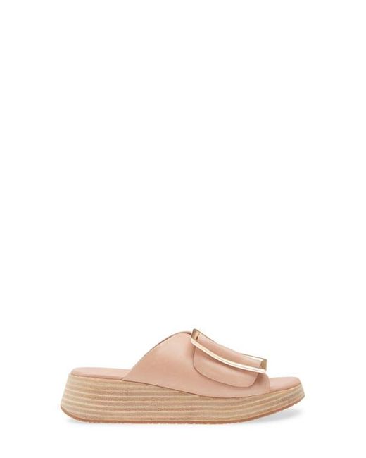 Chocolat Blu Pink Ela Platform Wedge Slide Sandal