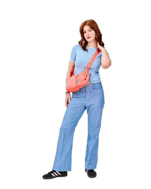 BABOON TO THE MOON Pink Crescent Crossbody Bag