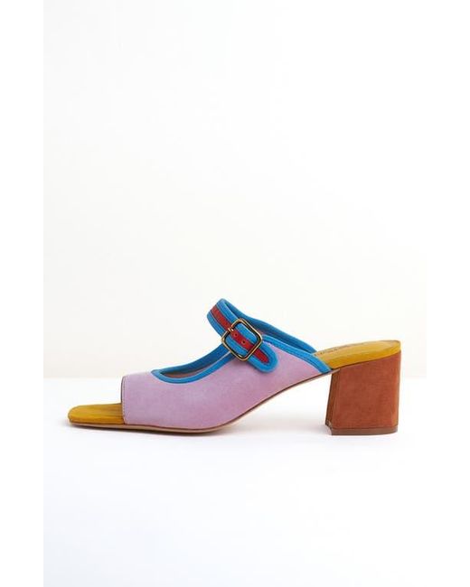 Charlotte Stone Multicolor Trissa Mismatch Mary Jane Slide Sandal