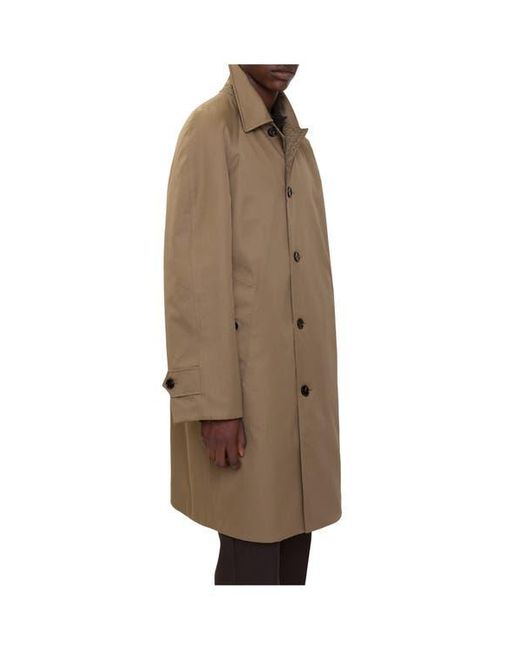 Burberry Natural Long Herringbone Wool Dual Car Coat for men