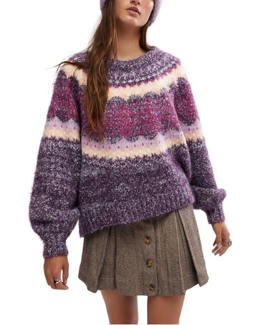 Free people fair isle sweater deals