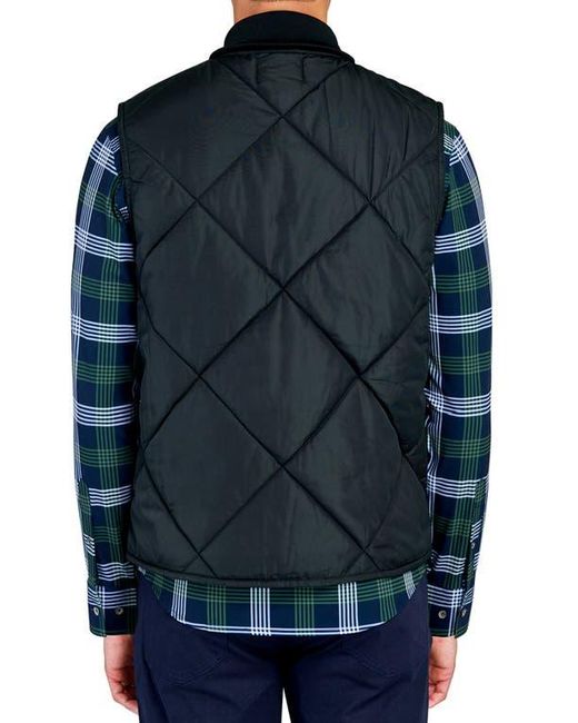 W.r.k. Blue Solid Quilted Vest for men