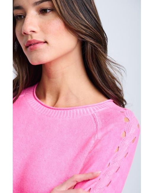 Lisa Todd Red Neon Lights Cotton Sweater