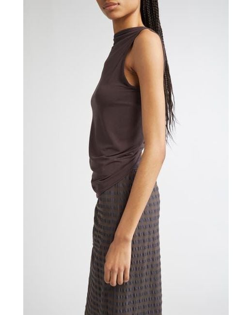 Paloma Wool Duli Asymmetrical Sleeveless Top in Brown | Lyst
