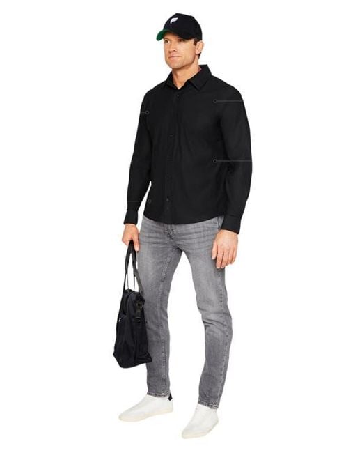 Fabletics Black The Don Long Sleeve Button Up for men