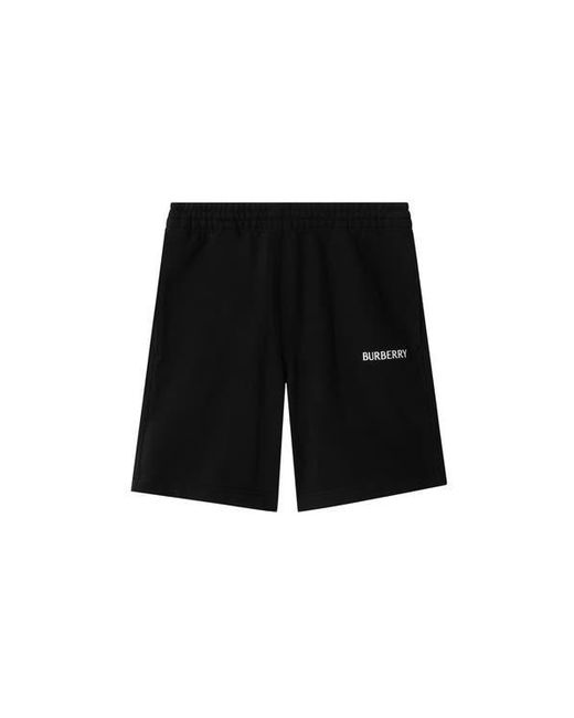 Burberry Black Logo Cotton Shorts for men