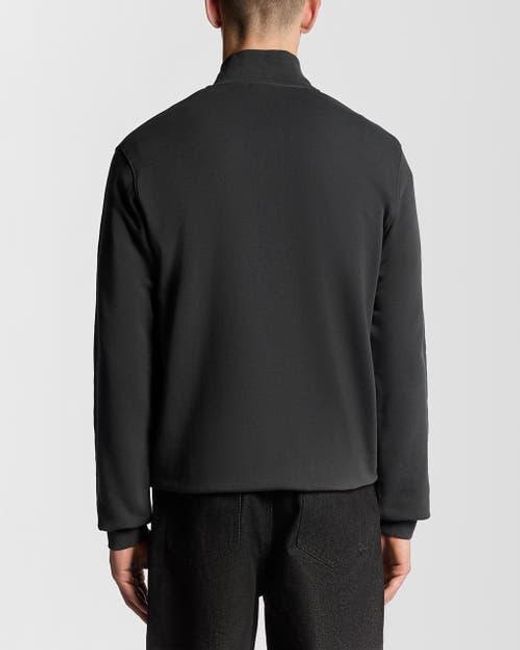 Lyle & Scott Black Loopback Quarter Zip Sweat for men