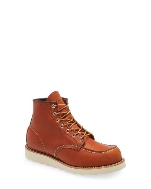Red Wing Brown 6 Inch Moc Toe Boot for men