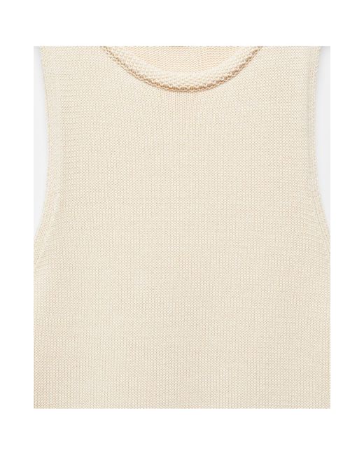 Mango White Eliot Sleeveless Sweater Dress