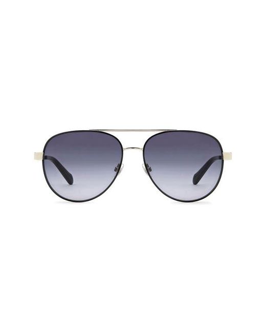 Fossil Blue 58Mm Gradient Pilot Sunglasses