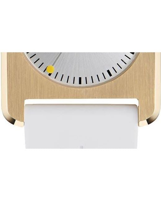 Adidas White Rectangular Dial Silicone Strap Watch, 31Mm for men
