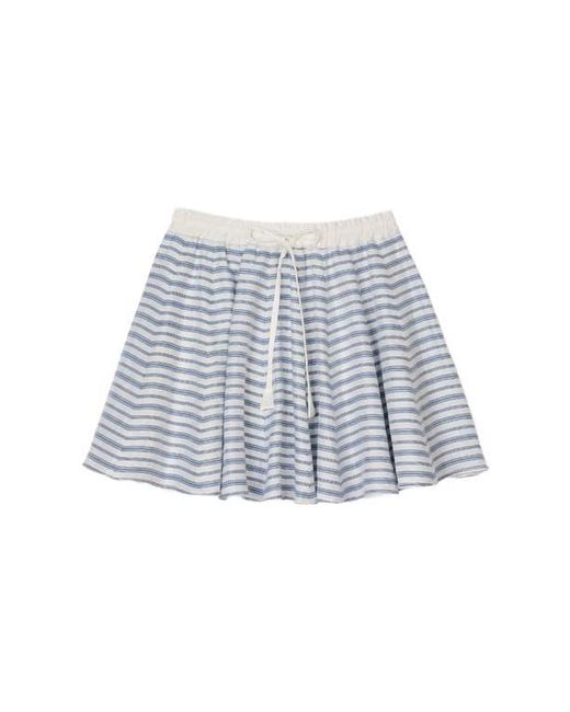 Sandro Blue Spiral Print Skater Skirt