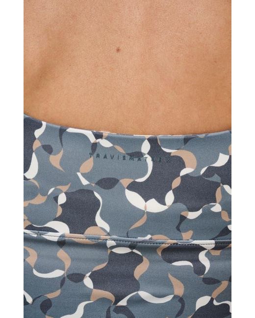Travis Mathew Blue Moveknit Camouflage Crop Tank