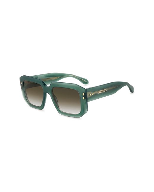 Isabel Marant Green 53mm Gradient Square Sunglasses