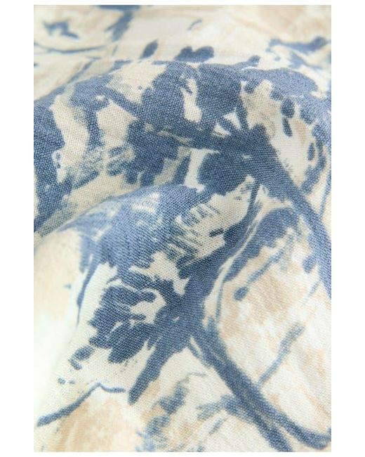 Next Blue Tree Print Wide Leg Drawstring Pants