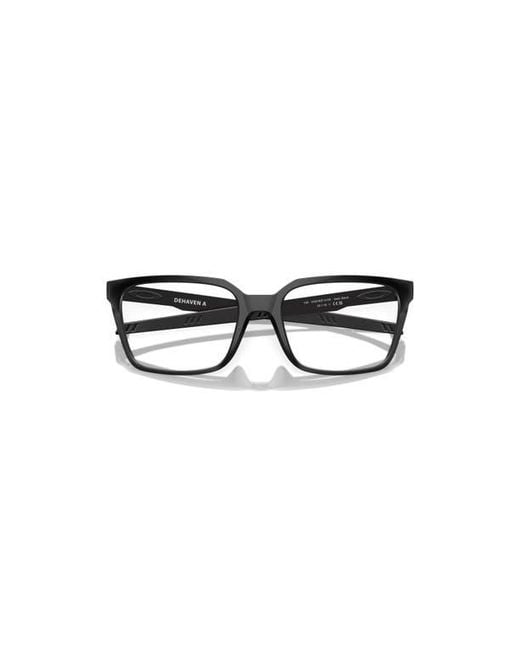 Oakley Black 55Mm Rectangle Optical Glasses for men