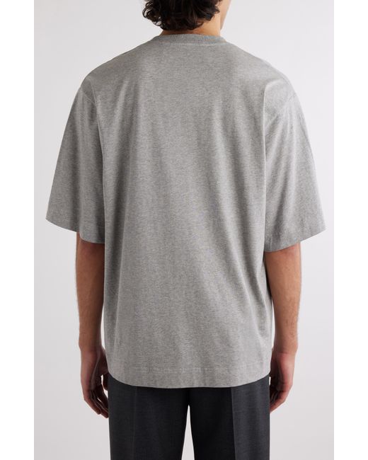 Givenchy Gray New Studio Fit Oversize Logo Graphic T-shirt for men