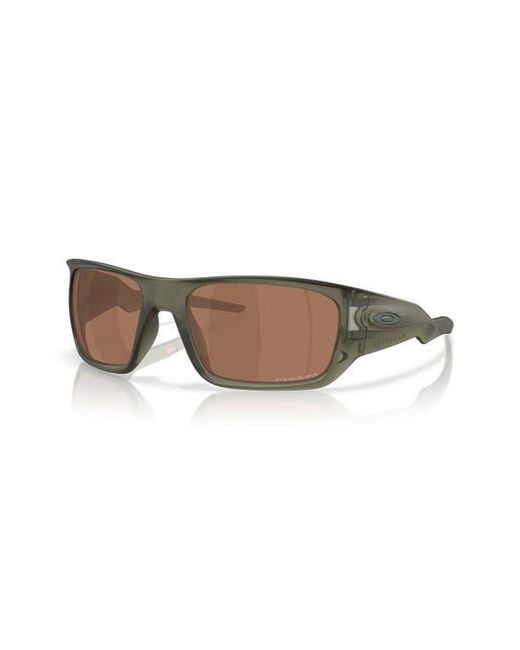 Oakley Brown 60Mm Prizm Rectangular Sunglasses for men