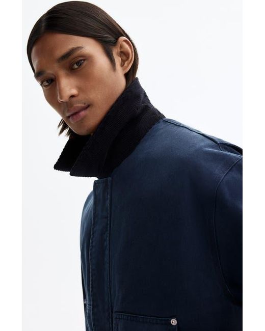 H&M Blue Short Workwear Jacket for men