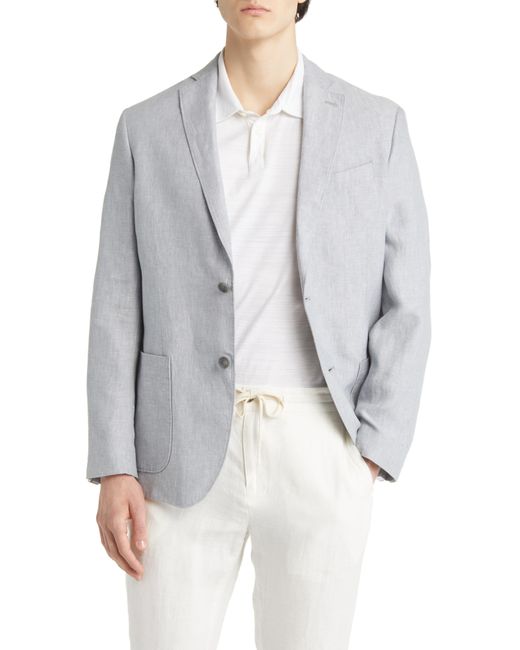 Nordstrom Patch Pocket Linen Sport Coat in Gray for Men | Lyst