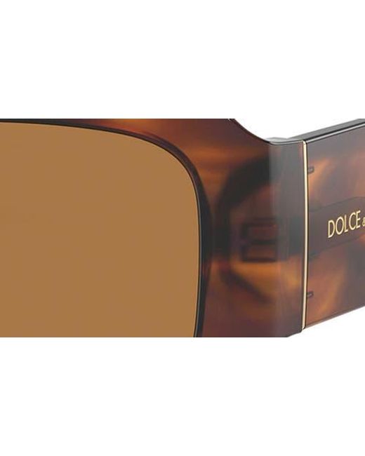 Dolce & Gabbana Brown 57Mm Rectangular Sunglasses for men