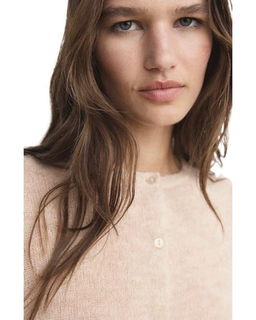 Mango Black Crop Cardigan