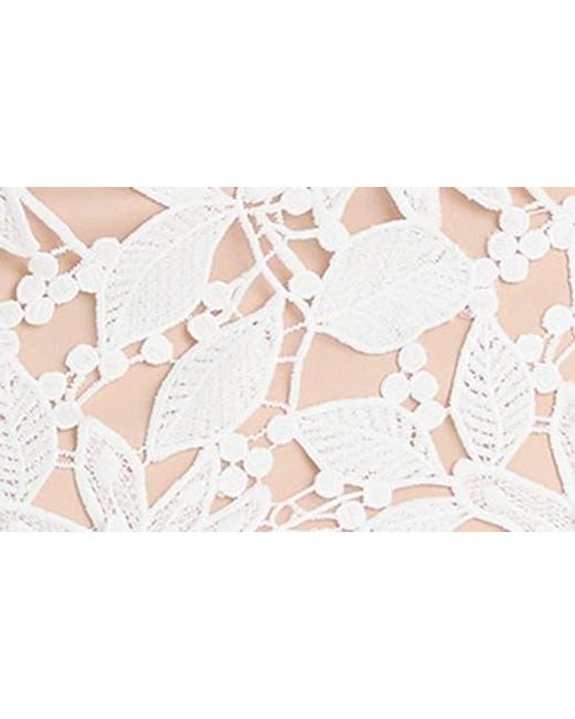 HELSI White Olga Floral Appliqué Long Sleeve Dress
