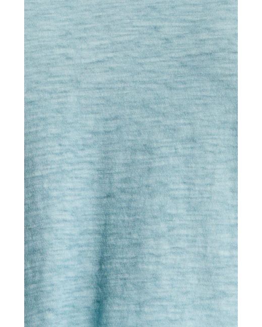 Eileen Fisher Blue Organic Cotton V-neck T-shirt