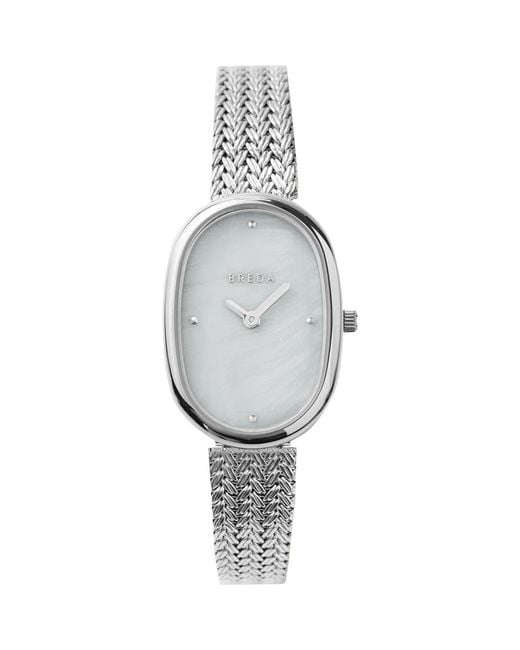 Breda Gray Jane Mesh Strap Watch, 23Mm