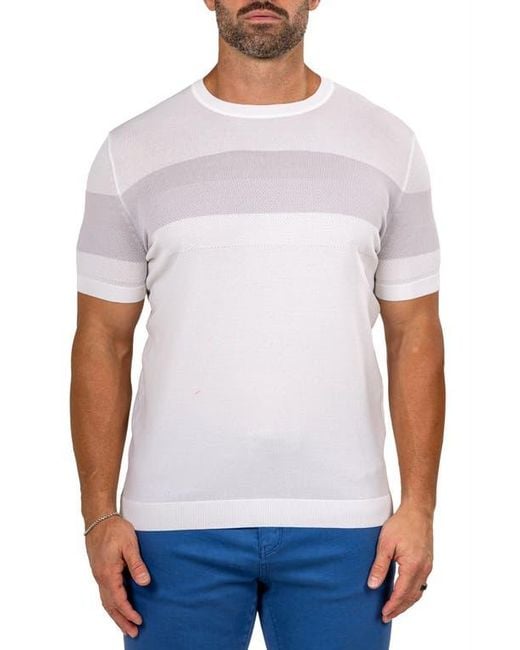 Maceoo White Marthy Crewneck for men